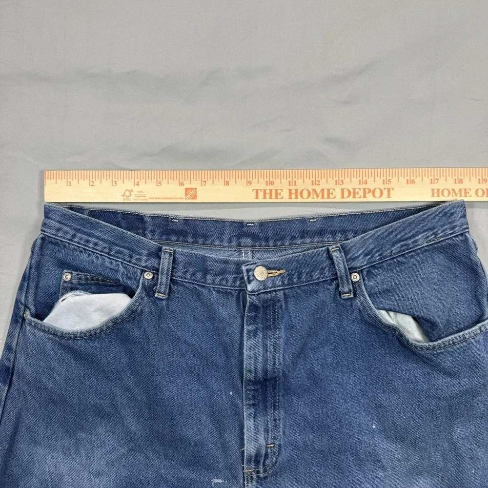 Men's Wrangler Jeans 40x32 (36x32) Relaxed Fit Blue Denim Premium Quality Cowboy